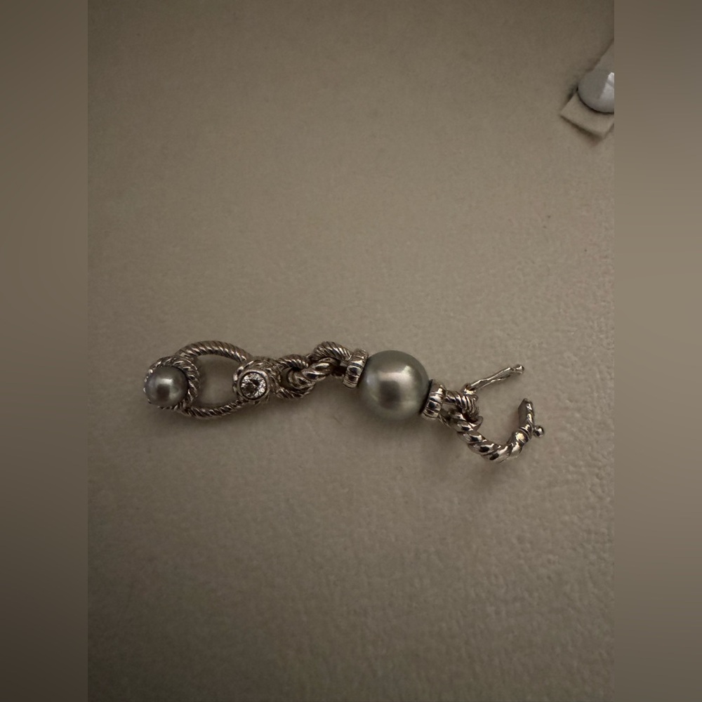 Judith Ripka Sterling Silver Necklace with Enhancer - Picture 5 of 9
